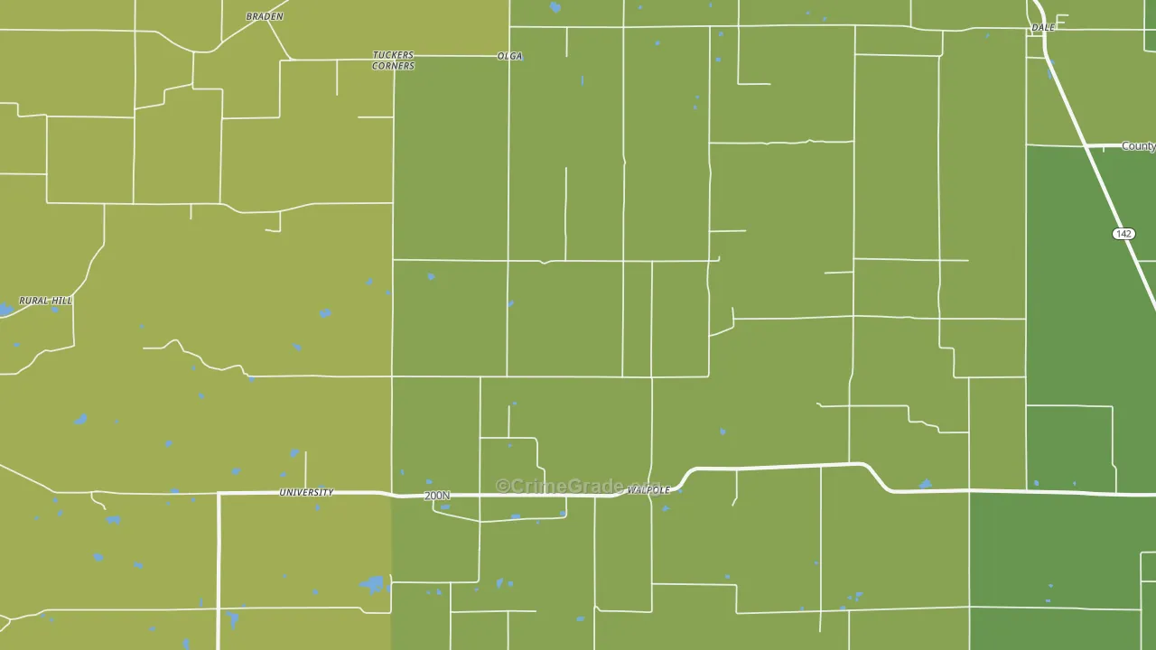 Walpole, IL Map of Assault Rates