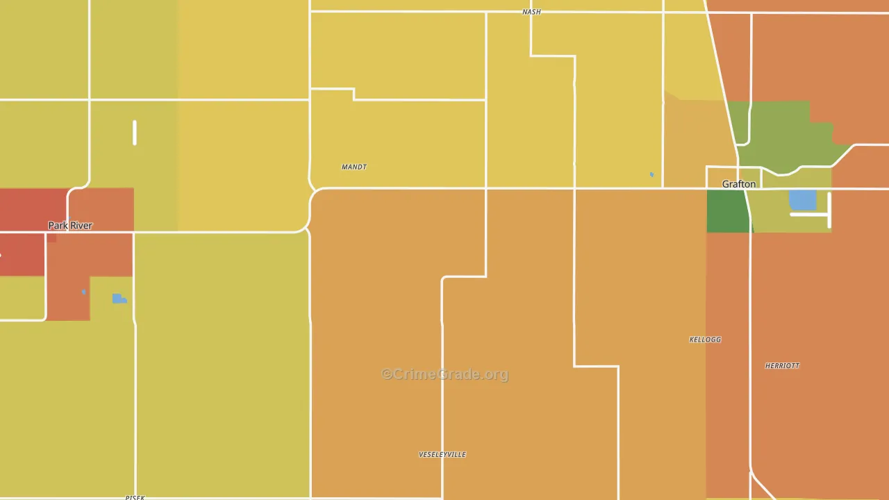 Walsh County, ND Map of Assault Rates