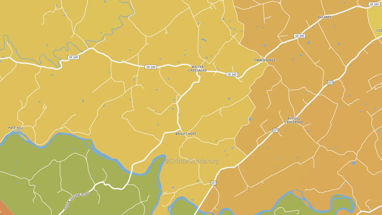 Walter Crossroad, TN Map of Assault Rates