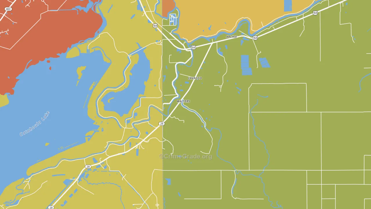 Walters, LA Map of Assault Rates