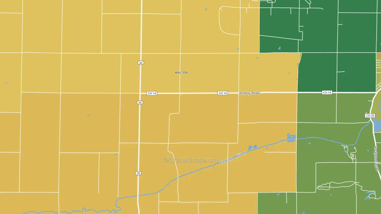 Walton, IL Map of Assault Rates