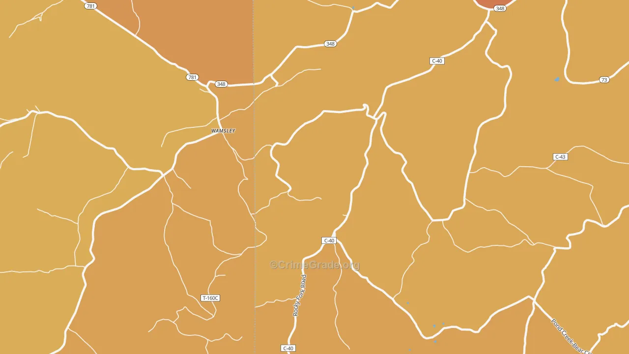 Wamsley, OH Map of Assault Rates