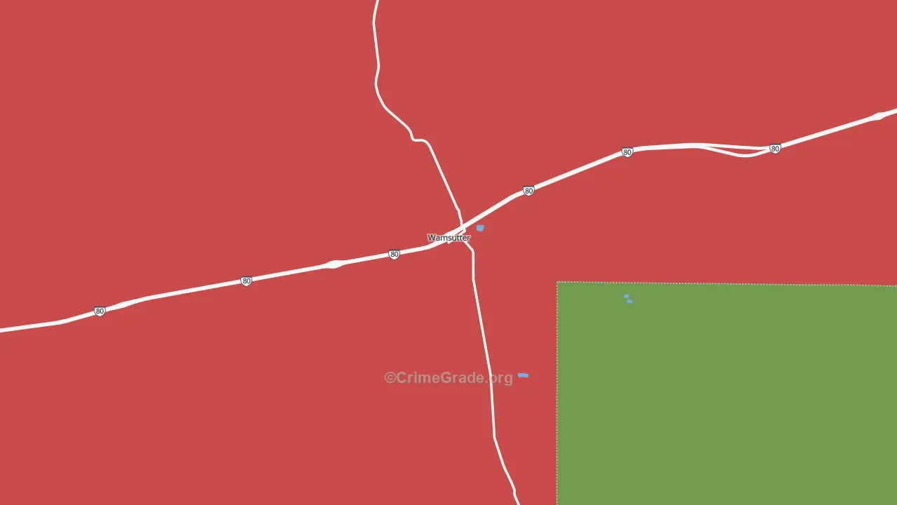 Wamsutter, WY Map of Assault Rates