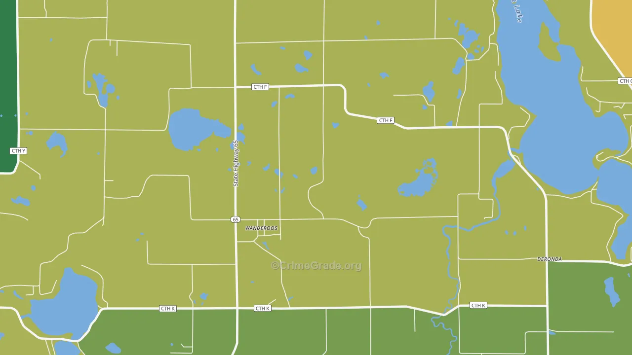 Wanderoos, WI Map of Assault Rates