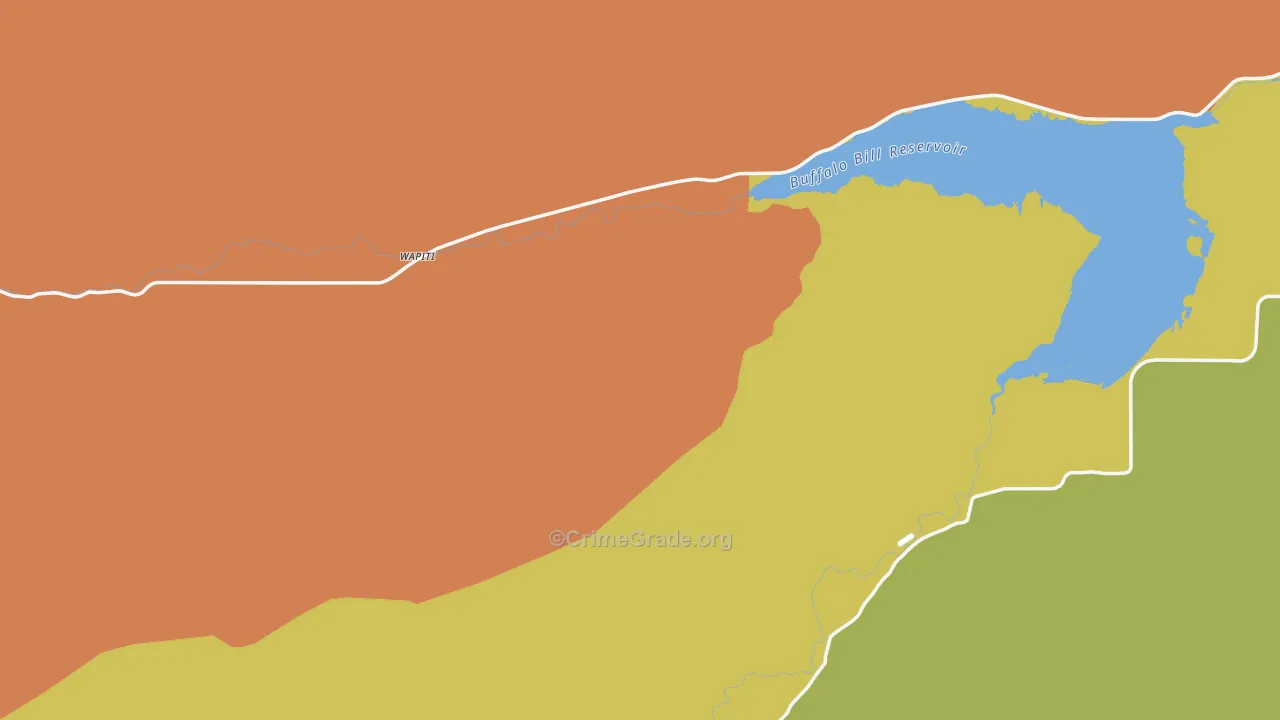Wapiti, WY Map of Assault Rates