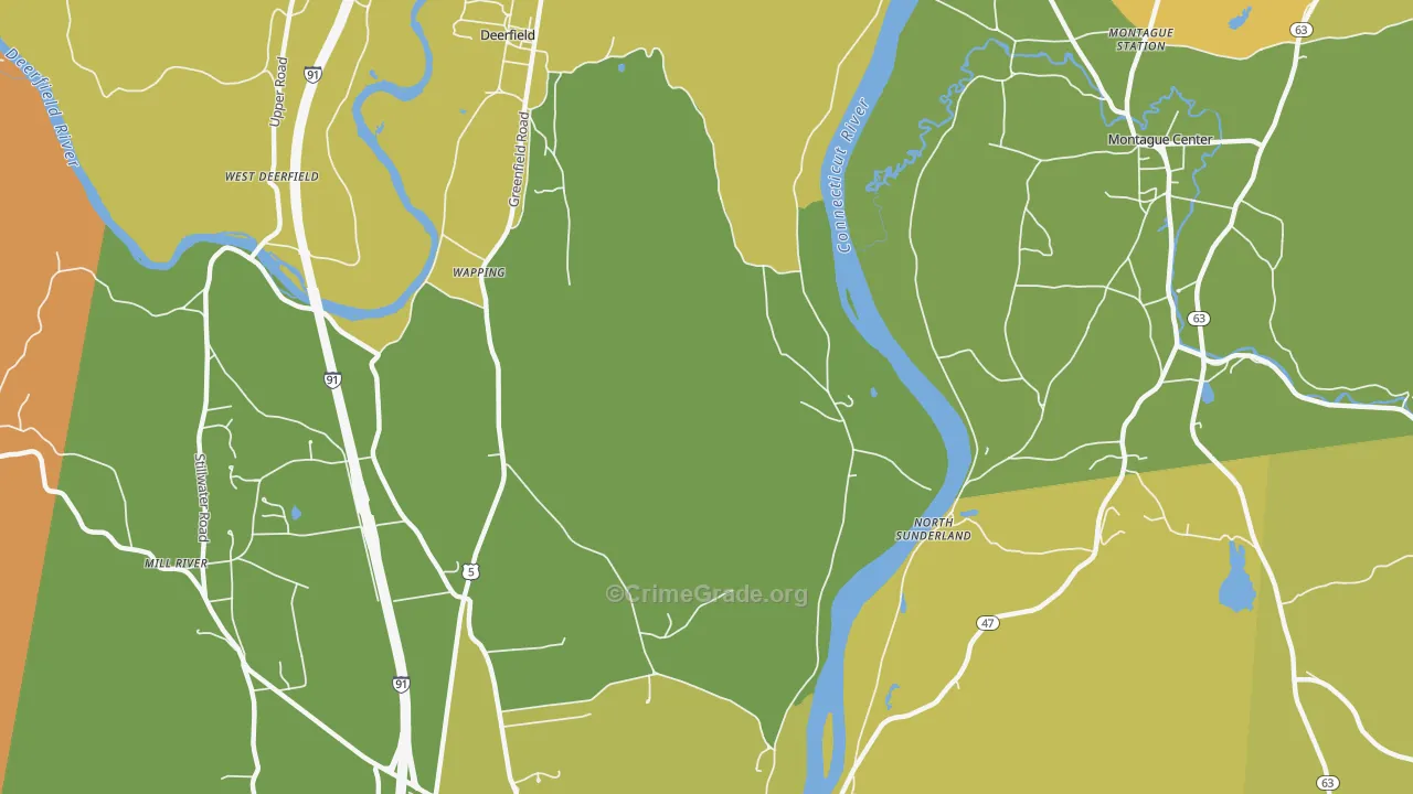 Wapping, MA Map of Assault Rates