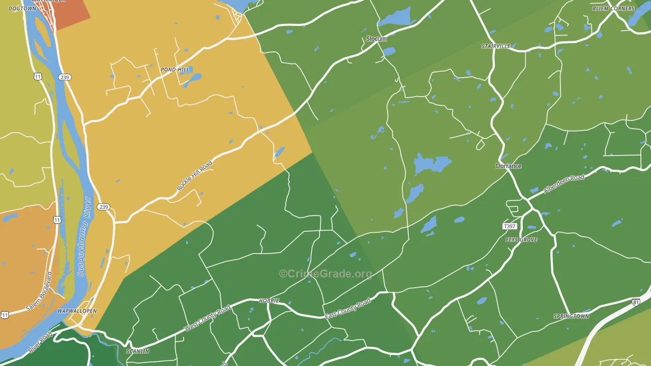 Wapwallopen, PA Map of Assault Rates