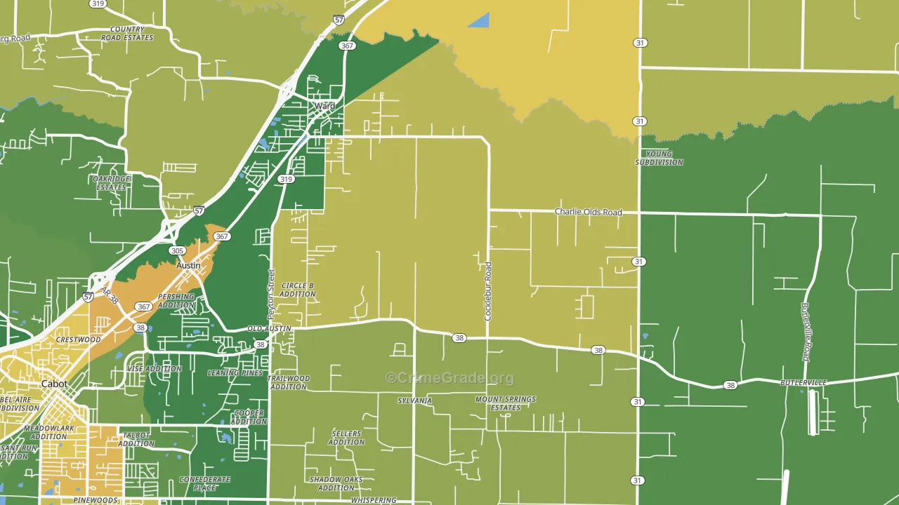 Ward, AR Map of Assault Rates