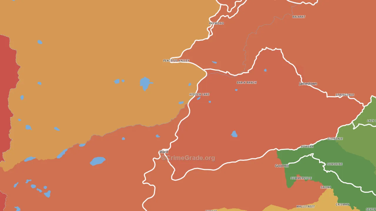 Ward, CO Map of Assault Rates