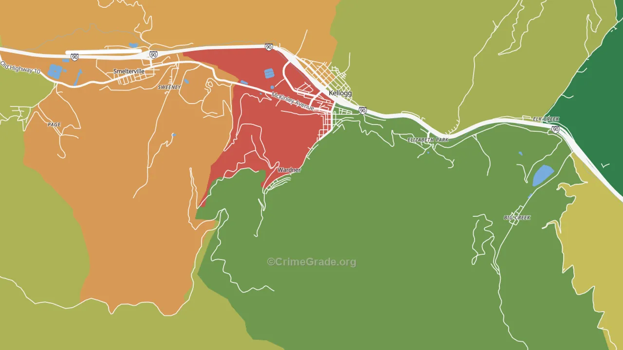 Wardner, ID Map of Assault Rates