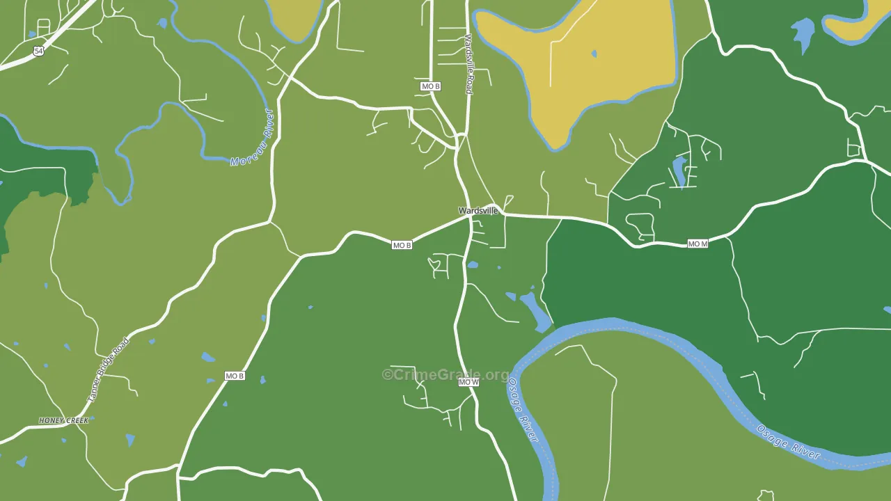 Wardsville, MO Map of Assault Rates