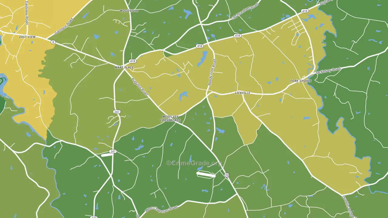 Ware Place, SC Map of Assault Rates