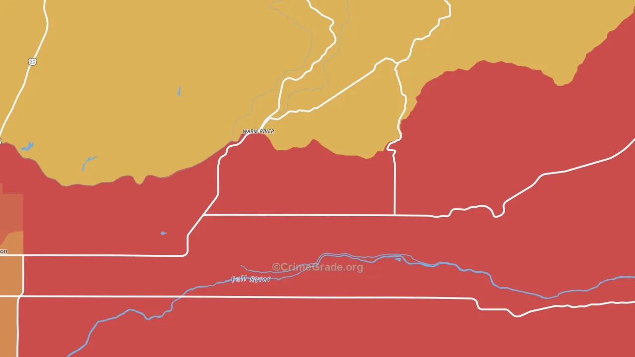 Warm River, ID Map of Assault Rates
