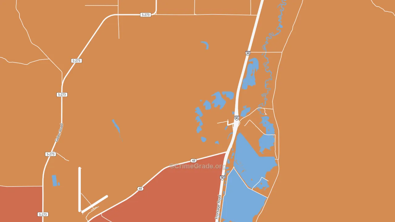 Warm Springs, MT Map of Assault Rates