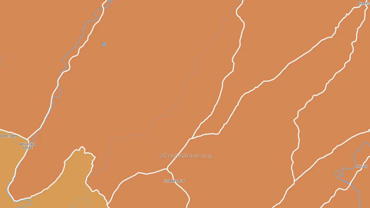 Warm Springs, VA Map of Assault Rates