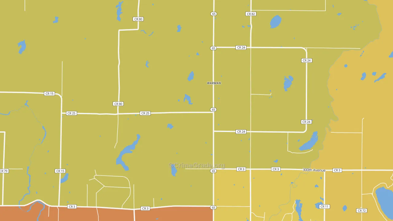 Warman, MN Map of Assault Rates