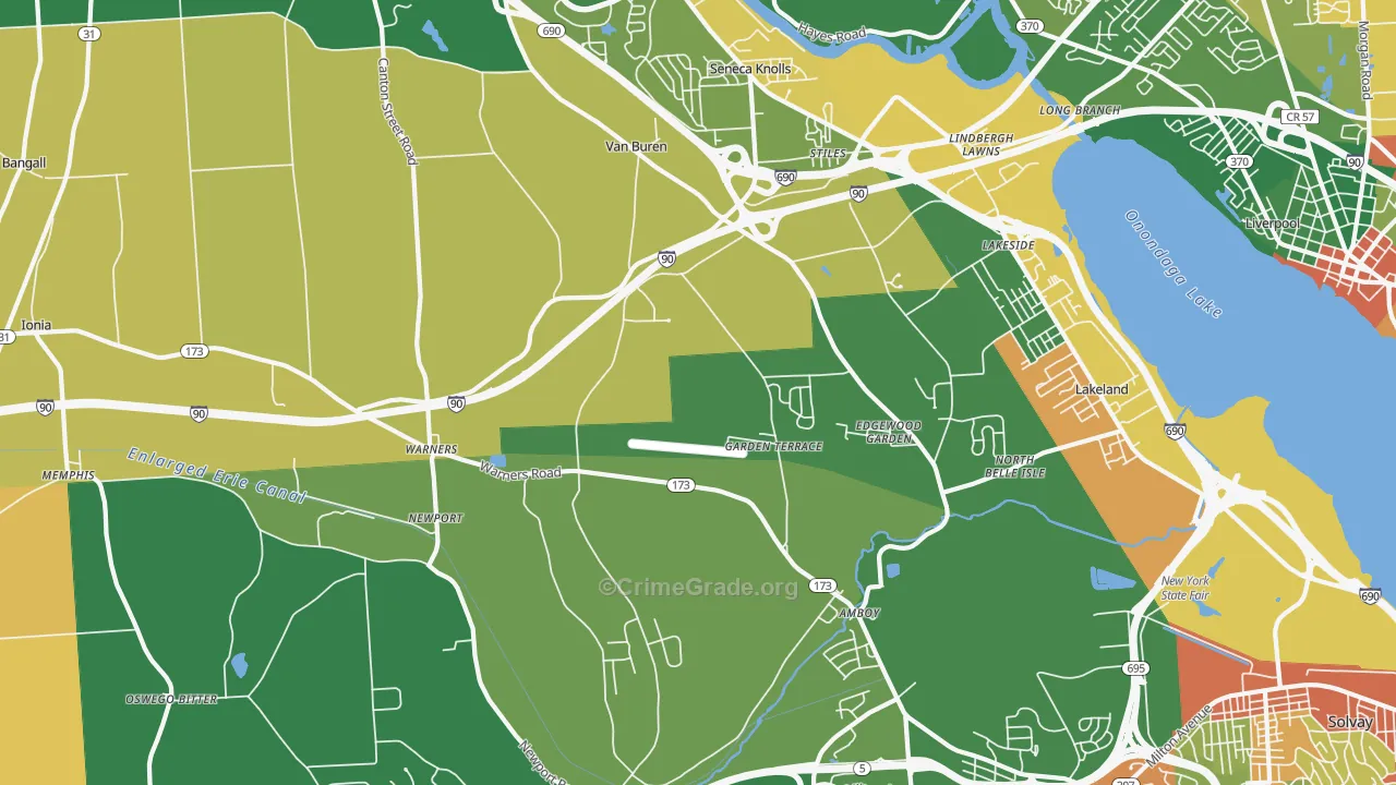 Warners, NY Map of Assault Rates