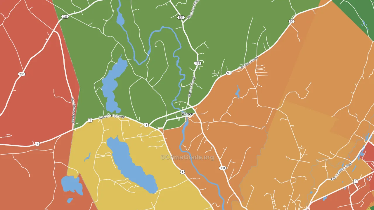 Warren, ME Map of Assault Rates