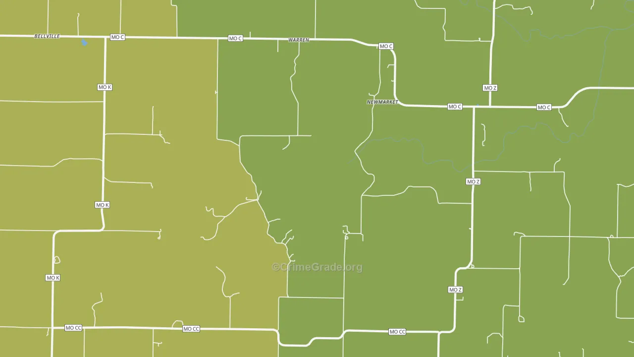 Warren, MO Map of Assault Rates