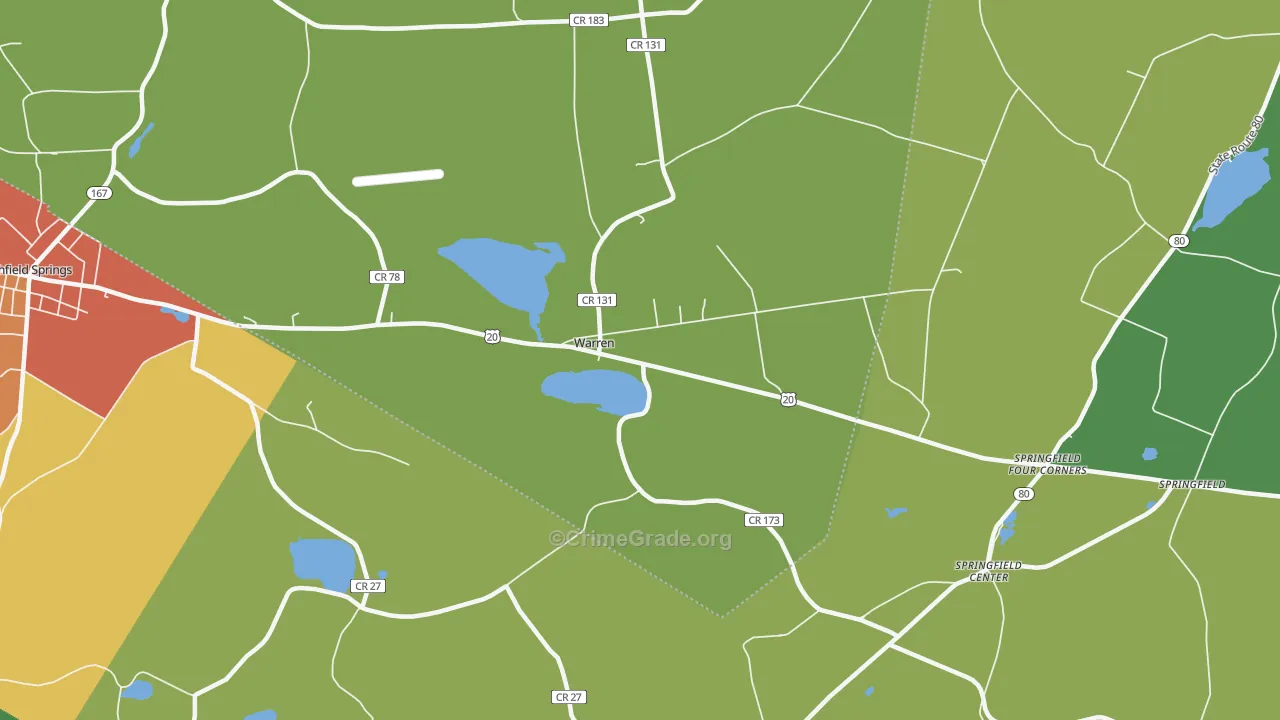 Warren, NY Map of Assault Rates