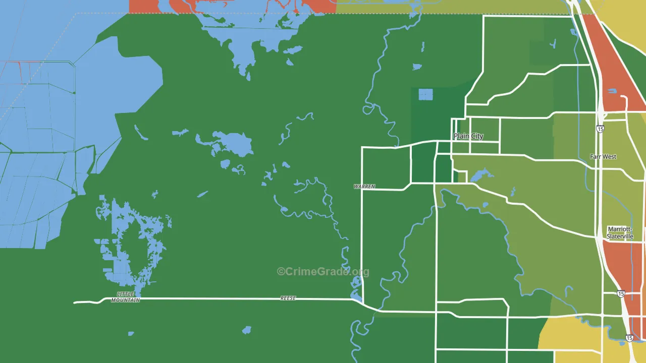 Warren, UT Map of Assault Rates