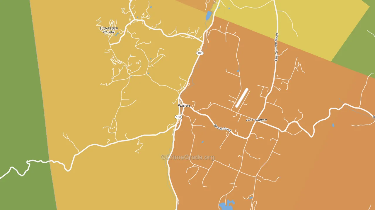 Warren, VT Map of Assault Rates
