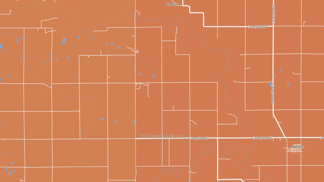 Warwick, KS Map of Assault Rates