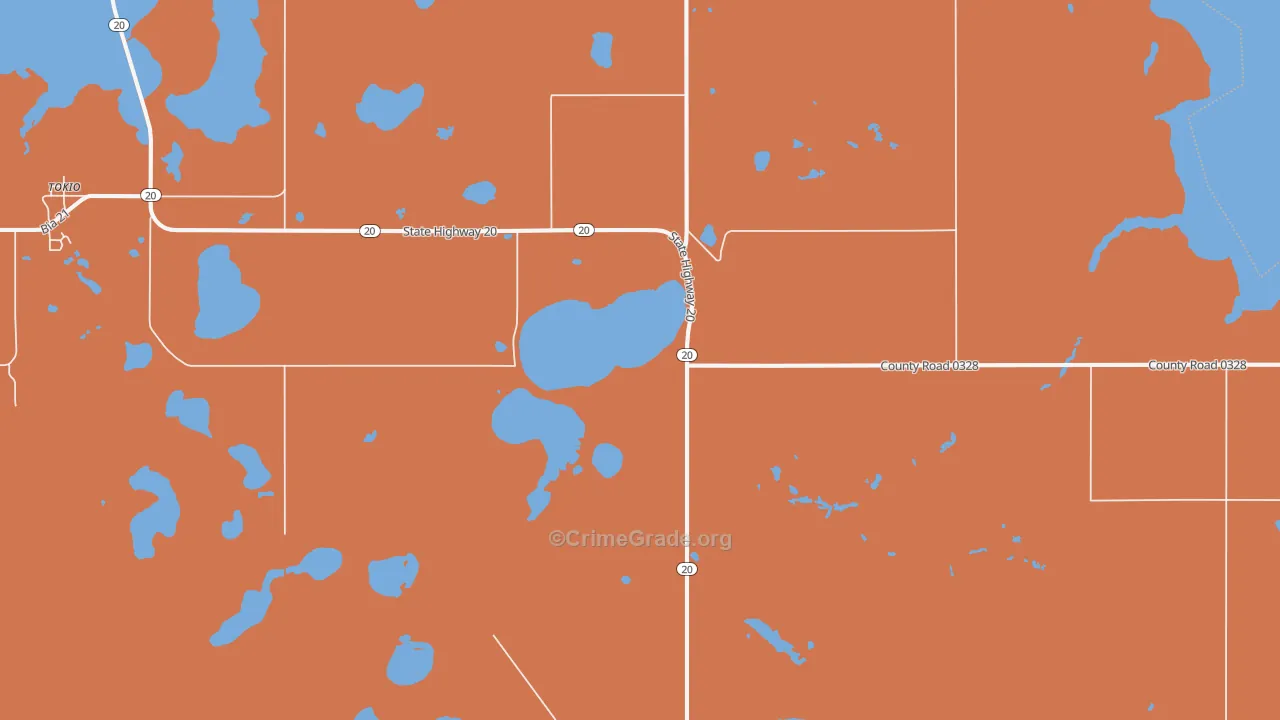 Warwick, ND Map of Assault Rates