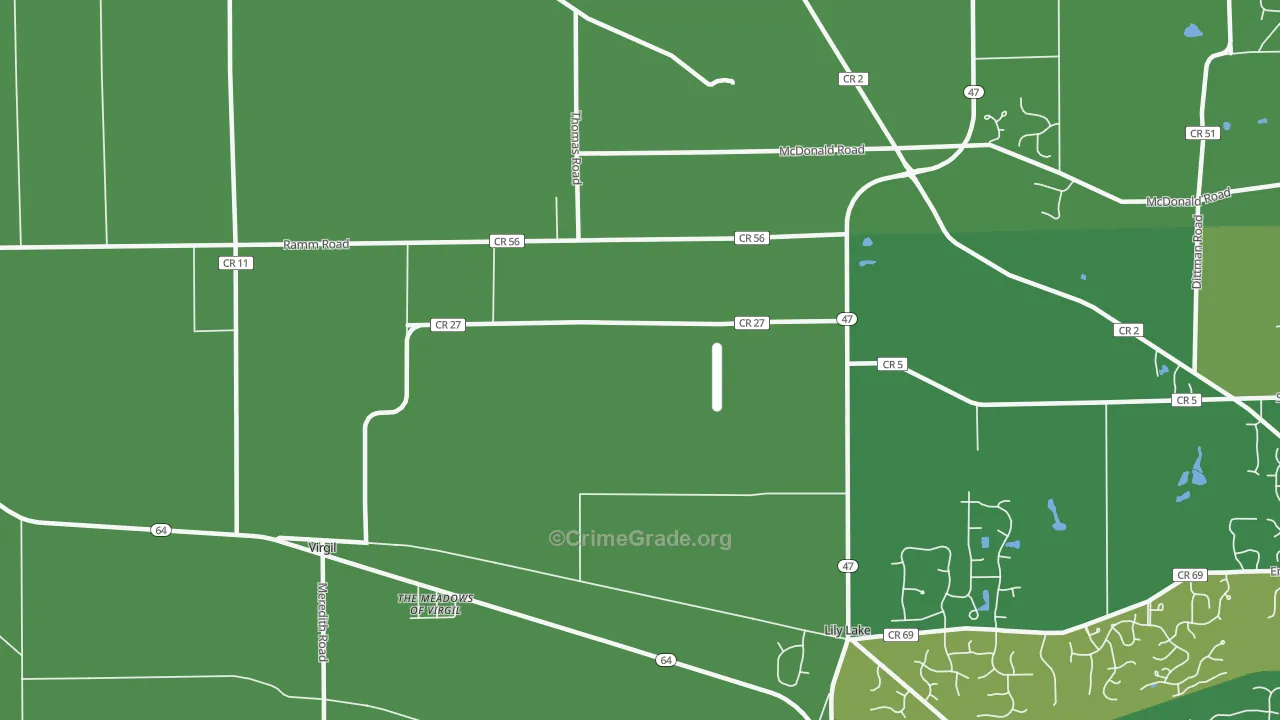 Wasco, IL Map of Assault Rates