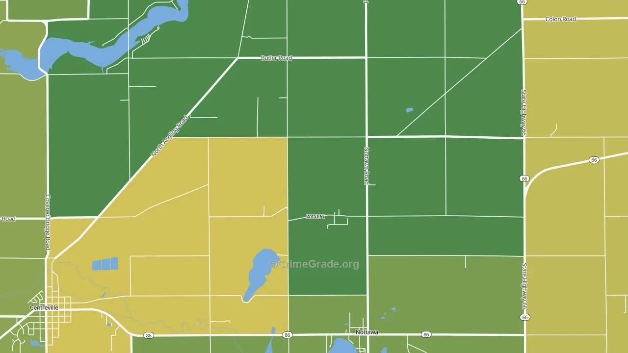 Wasepi, MI Map of Assault Rates