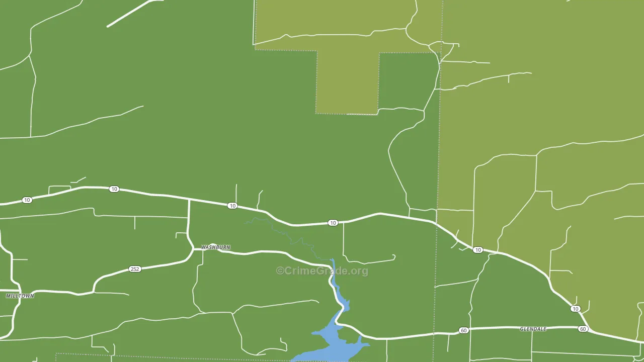 Washburn, AR Map of Assault Rates