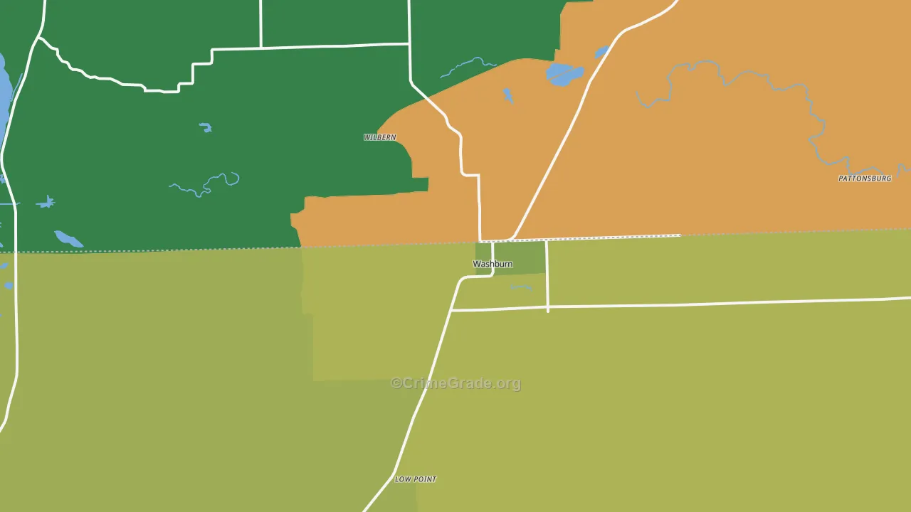 Washburn, IL Map of Assault Rates