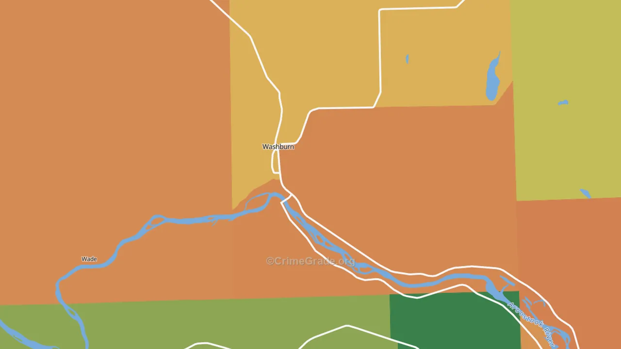Washburn, ME Map of Assault Rates