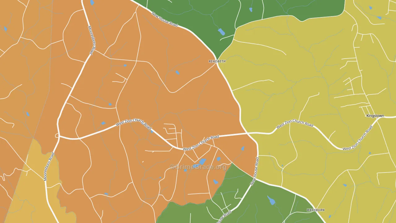Washburn, NC Map of Assault Rates
