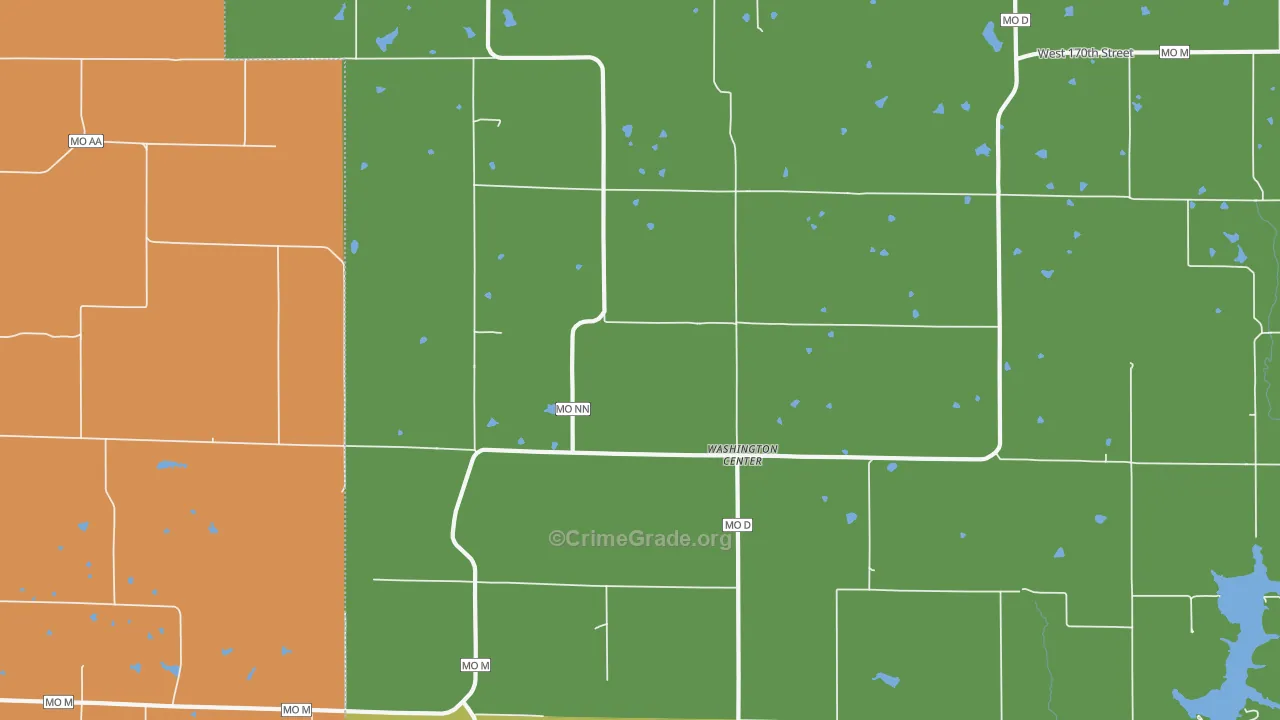 Washington Center, MO Map of Assault Rates