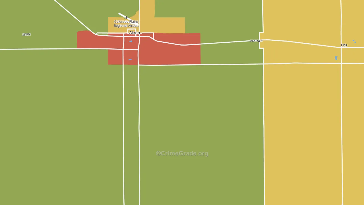 Washington County, CO Map of Assault Rates