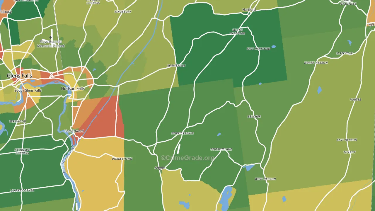 Washington County, NY Map of Assault Rates