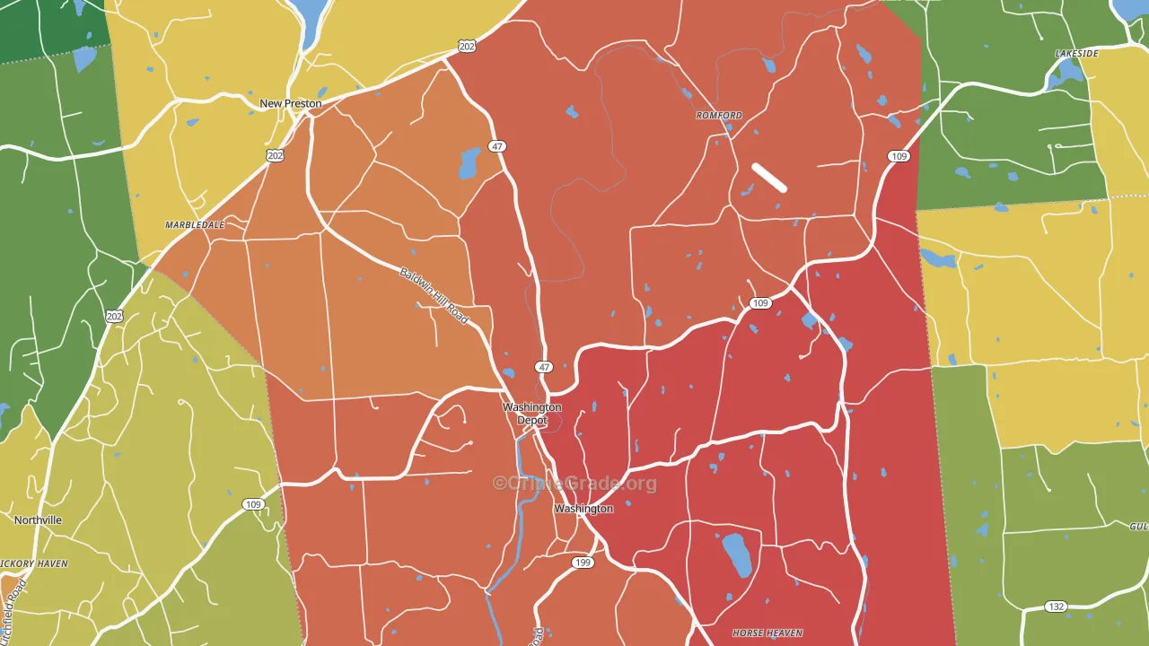 Washington Depot, CT Map of Assault Rates