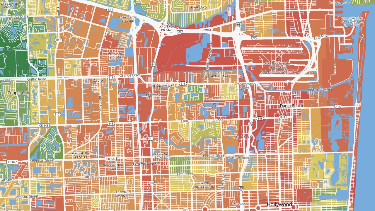 Washington Park, Hollywood, FL Map of Assault Rates
