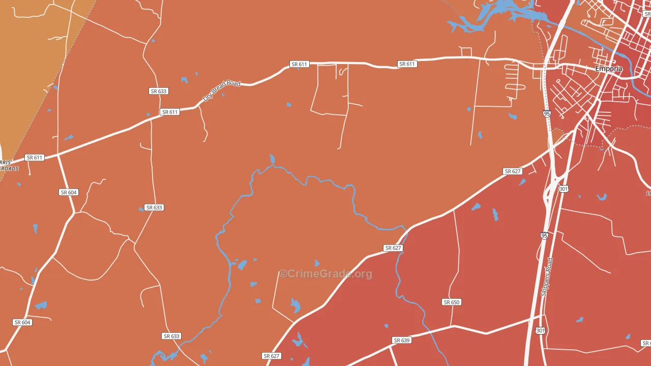 Washington Park, VA Map of Assault Rates
