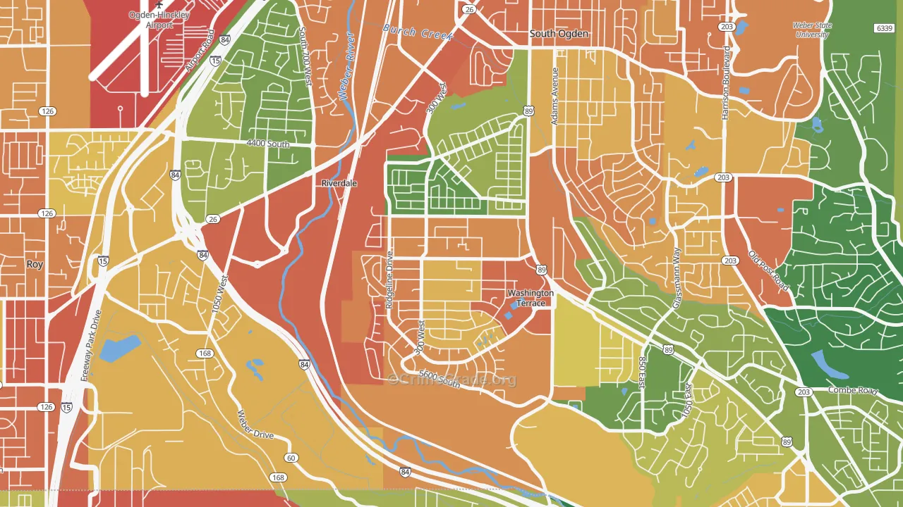 Washington Terrace, UT Map of Assault Rates