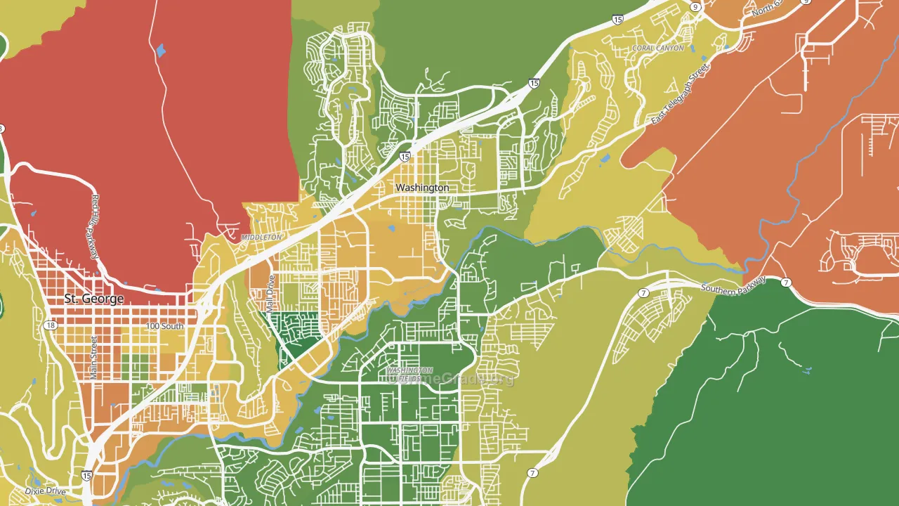 Washington, UT Map of Assault Rates