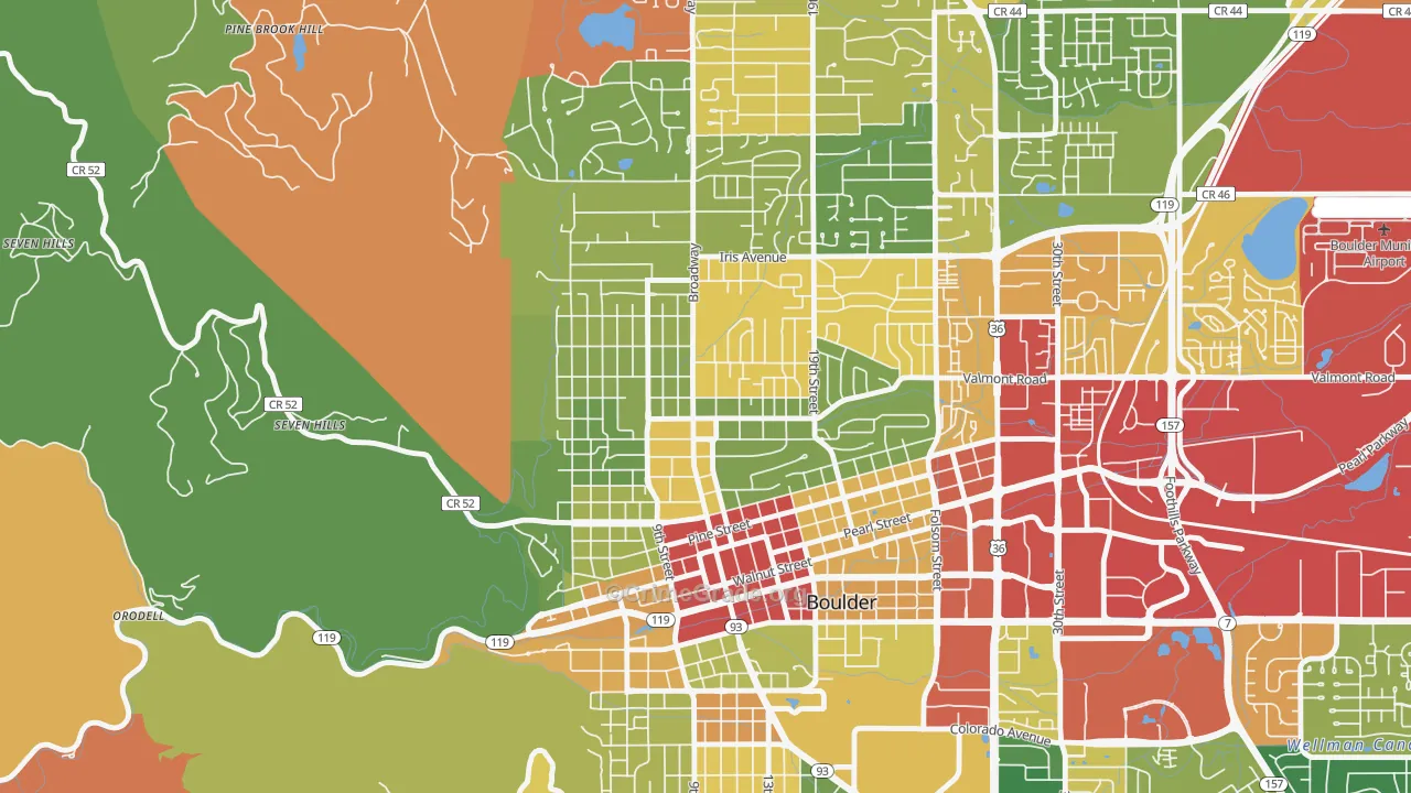 Washington Village, Boulder, CO Map of Assault Rates