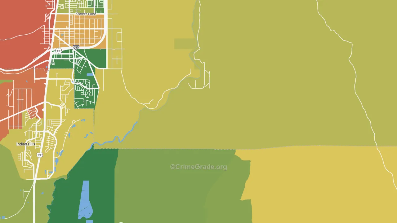 Washoe, NV Map of Assault Rates