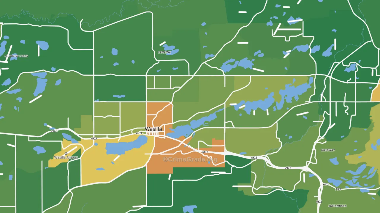 Wasilla, AK Map of Assault Rates