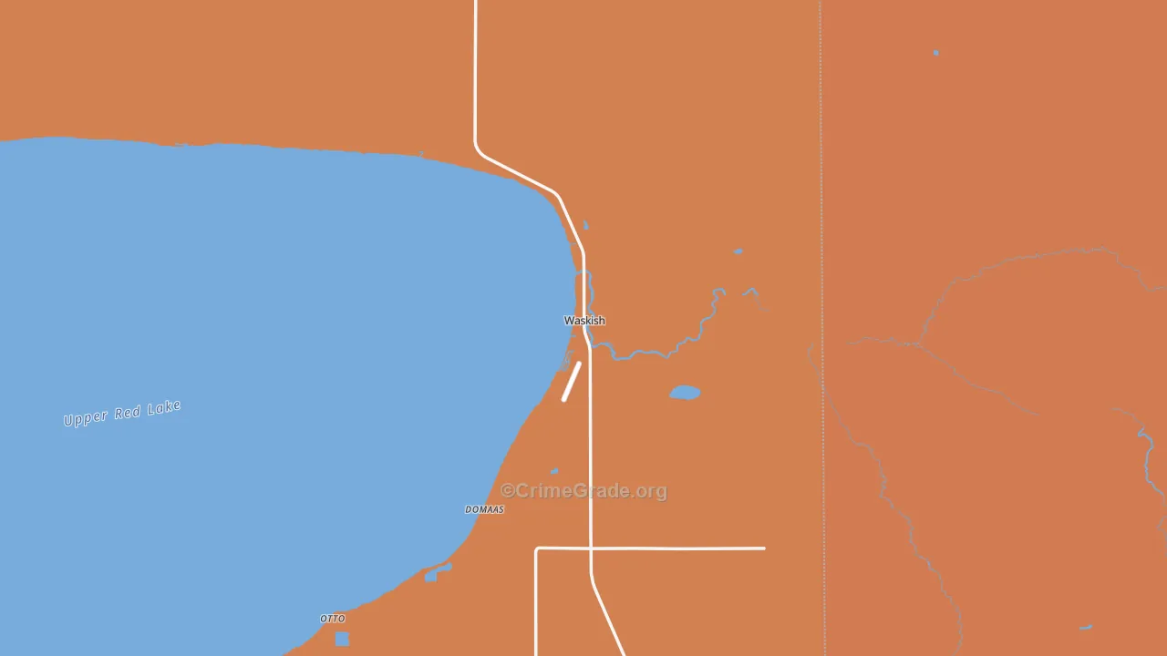 Waskish, MN Map of Assault Rates