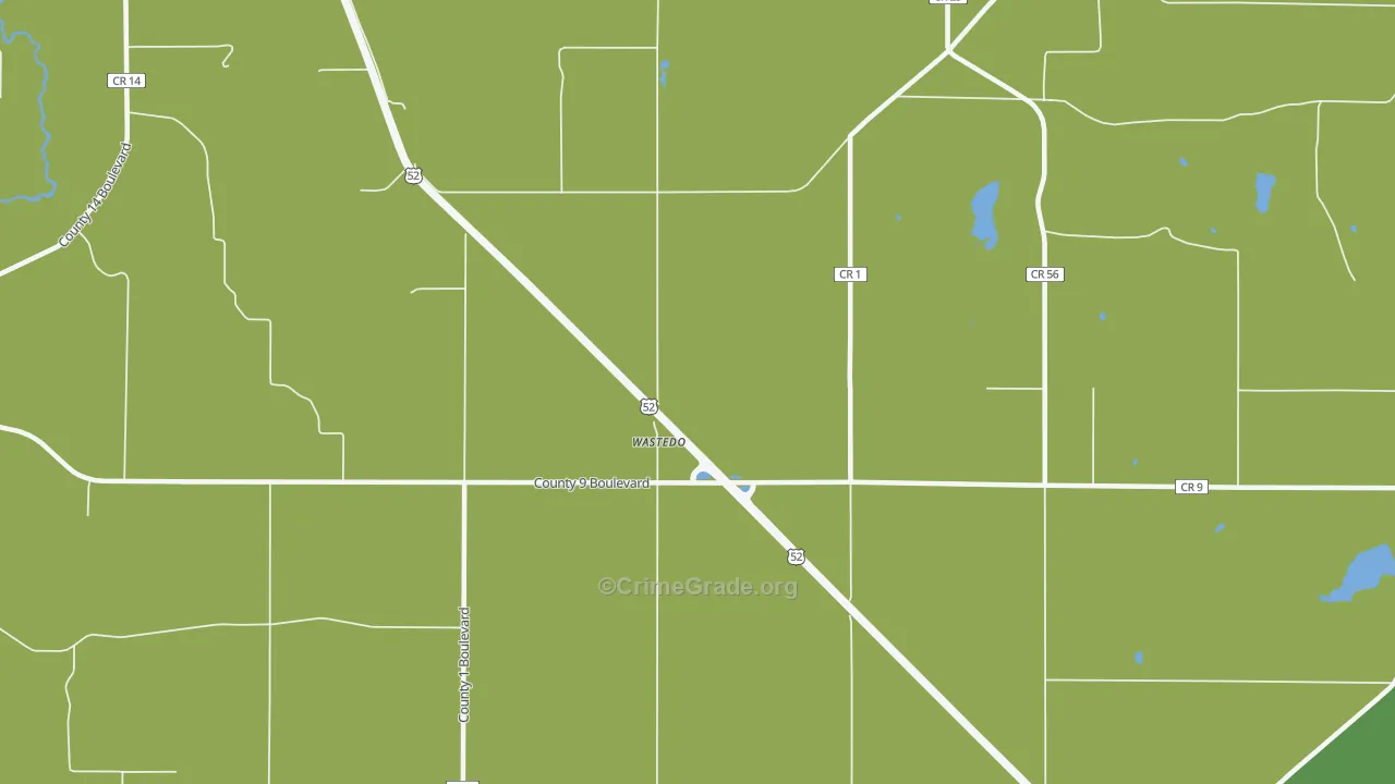 Wastedo, MN Map of Assault Rates