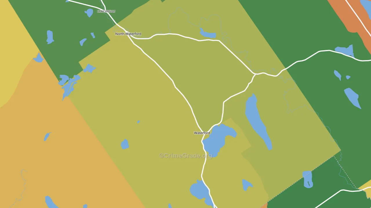 Waterford, ME Map of Assault Rates