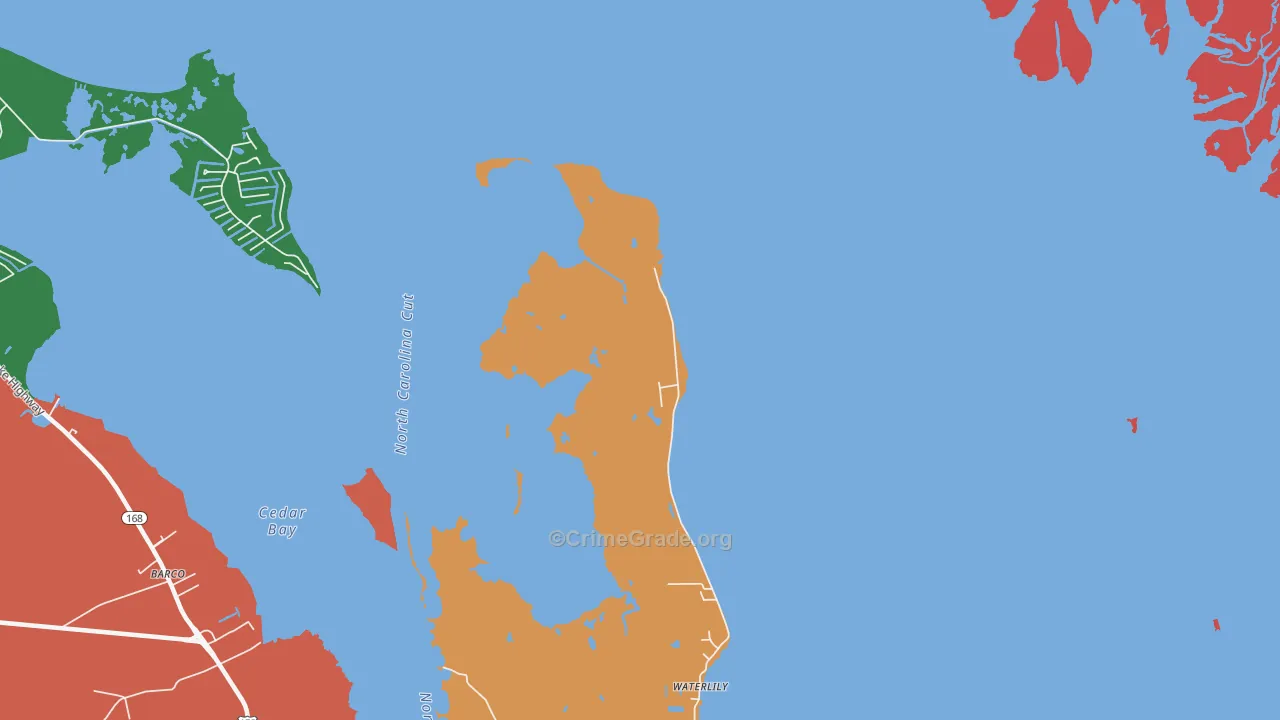Waterlily, NC Map of Assault Rates