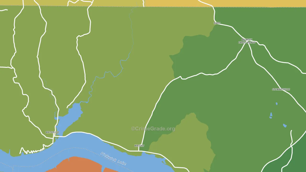 Waterloo, AL Map of Assault Rates